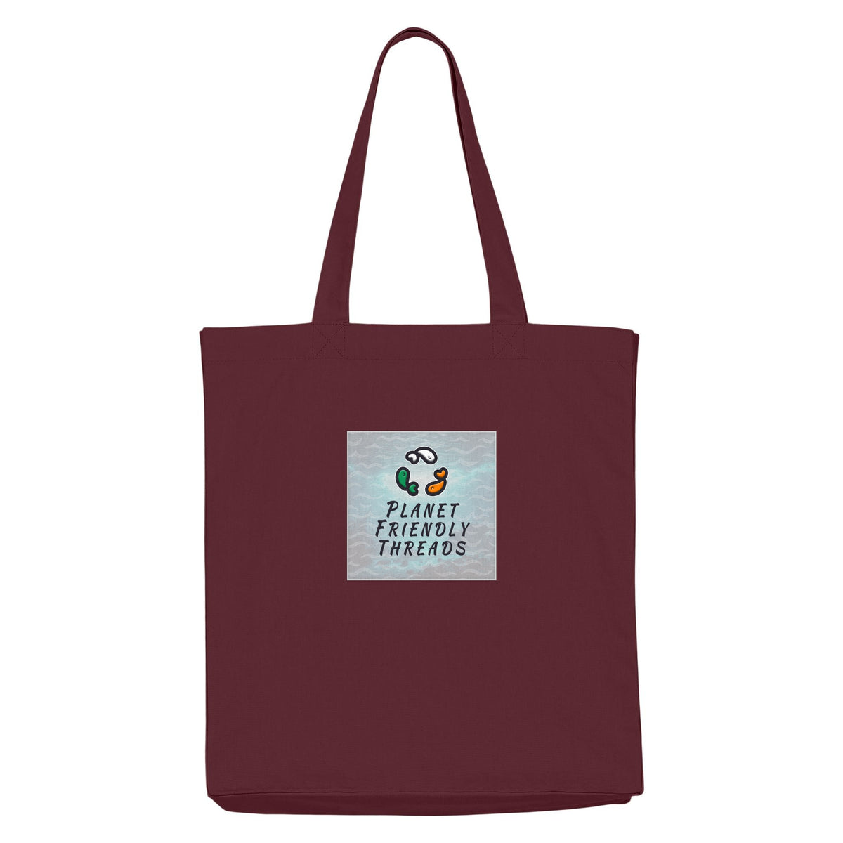 PFT Logo - SSSQUARE - Light Ocean | Other | Adult | Tote Bag | 220gsm | Burgundy