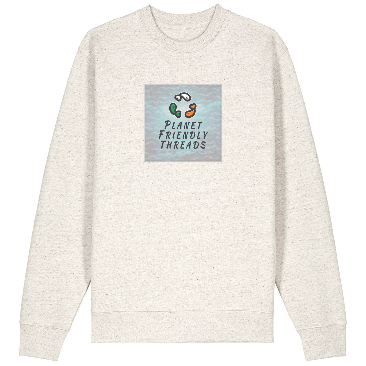 PFT Logo - SSSQUARE - Light Ocean | Jumper | Adult | Crewneck | 350gsm Medium Fit | Eco-Heather