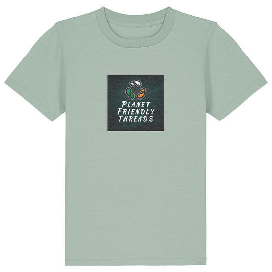 PFT Logo - dark | T-Shirt | Kids | Crewneck Short Sleeve | 155gsm Medium Fit | Aloe