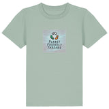 PFT Logo - SSSQUARE - Light Ocean | T-Shirt | Kids | Crewneck Short Sleeve | 155gsm Medium Fit | Aloe