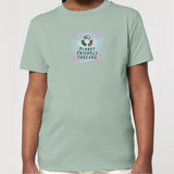 PFT Logo - SSSQUARE - Light Ocean | T-Shirt | Kids | Crewneck Short Sleeve | 155gsm Medium Fit | Aloe