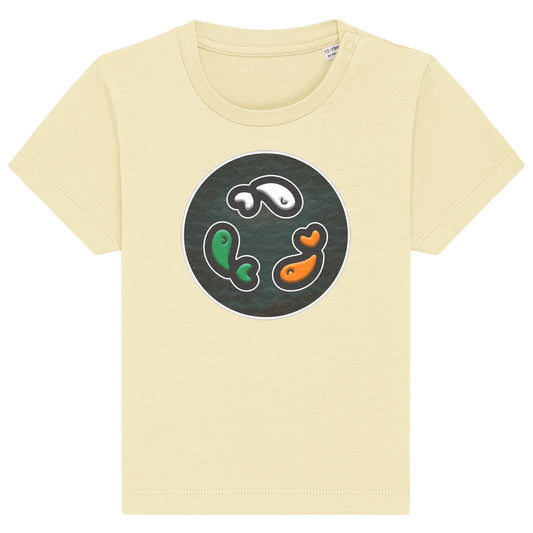 PFT Fish - Circle - Dark | T-Shirt | Baby | Crewneck Short Sleeve | 155gsm Medium Fit | Butter