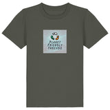 PFT Logo - SSSQUARE - Light Ocean | T-Shirt | Kids | Crewneck Short Sleeve | 155gsm Medium Fit | Khaki
