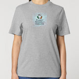 PFT Logo - SSSQUARE - Light Ocean | T-Shirt | Adult | Crewneck Short Sleeve | 215gsm Relaxed Fit | Heather Grey