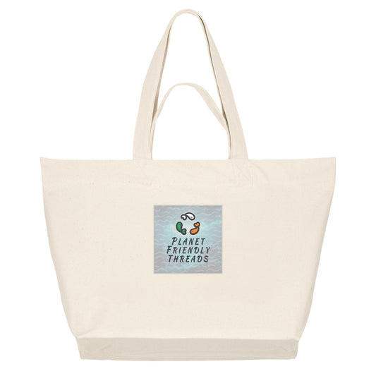 Planet Friendly Logo - Square - Ocean Light | Other | Adult | Shopping Bag | 400gsm | Natural Raw
