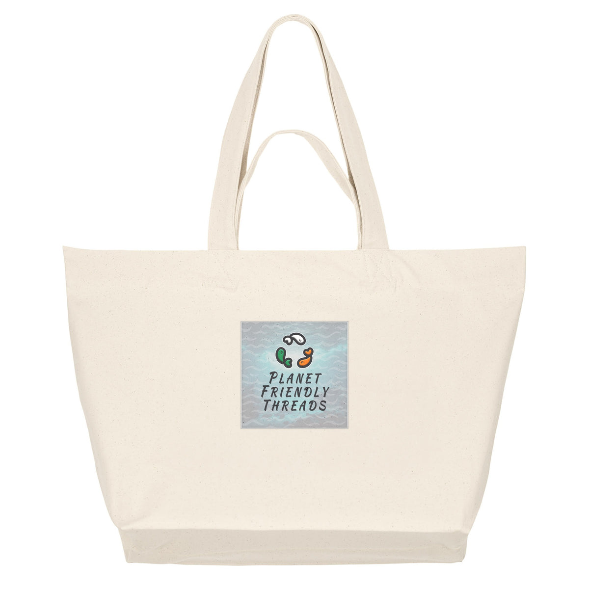 PFT Logo - SSSQUARE - Light Ocean | Other | Adult | Shopping Bag | 400gsm | Natural Raw