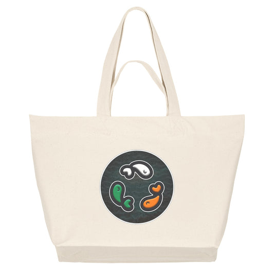 PFT Fish - Circle - Dark | Other | Adult | Shopping Bag | 400gsm | Natural Raw