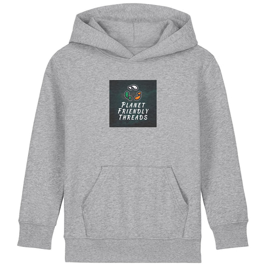 PFT Logo - dark | Hoodie | Kids | Cosy | 300gsm Medium Fit | Heather Grey