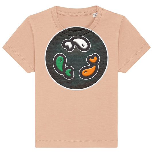 PFT Fish - Circle - Dark | T-Shirt | Baby | Crewneck Short Sleeve | 155gsm Medium Fit | Fraiche Peche