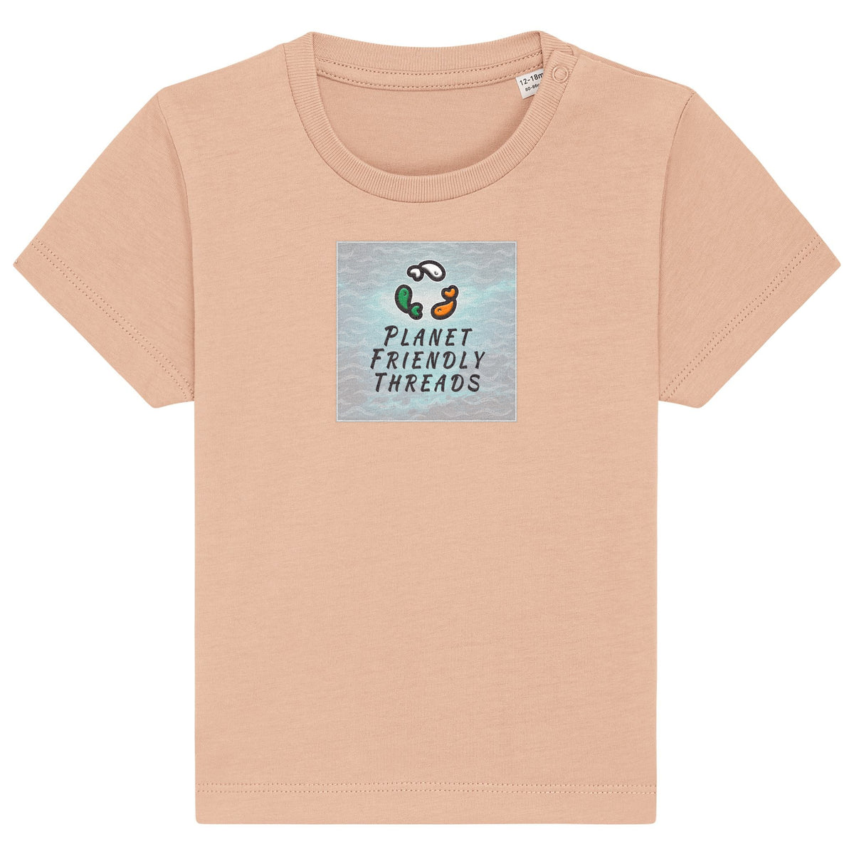 PFT Logo - SSSQUARE - Light Ocean | T-Shirt | Baby | Crewneck Short Sleeve | 155gsm Medium Fit | Fraiche Peche
