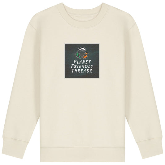 PFT Logo - dark | Jumper | Kids | Crewneck | 300gsm Medium Fit | Natural Raw