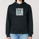 PFT Logo - SSSQUARE - Light Ocean | Hoodie | Adult | Cosy | 350gsm Medium Fit | Black