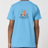 Magic Door Logo | T-Shirt | Kids | Crewneck Short Sleeve | 155gsm Medium Fit | Aqua Blue