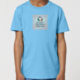 PFT Logo - SSSQUARE - Light Ocean | T-Shirt | Kids | Crewneck Short Sleeve | 155gsm Medium Fit | Aqua Blue