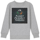 PFT Logo - dark | Jumper | Kids | Crewneck | 300gsm Medium Fit | Heather Grey