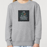 PFT Logo - dark | Jumper | Kids | Crewneck | 300gsm Medium Fit | Heather Grey