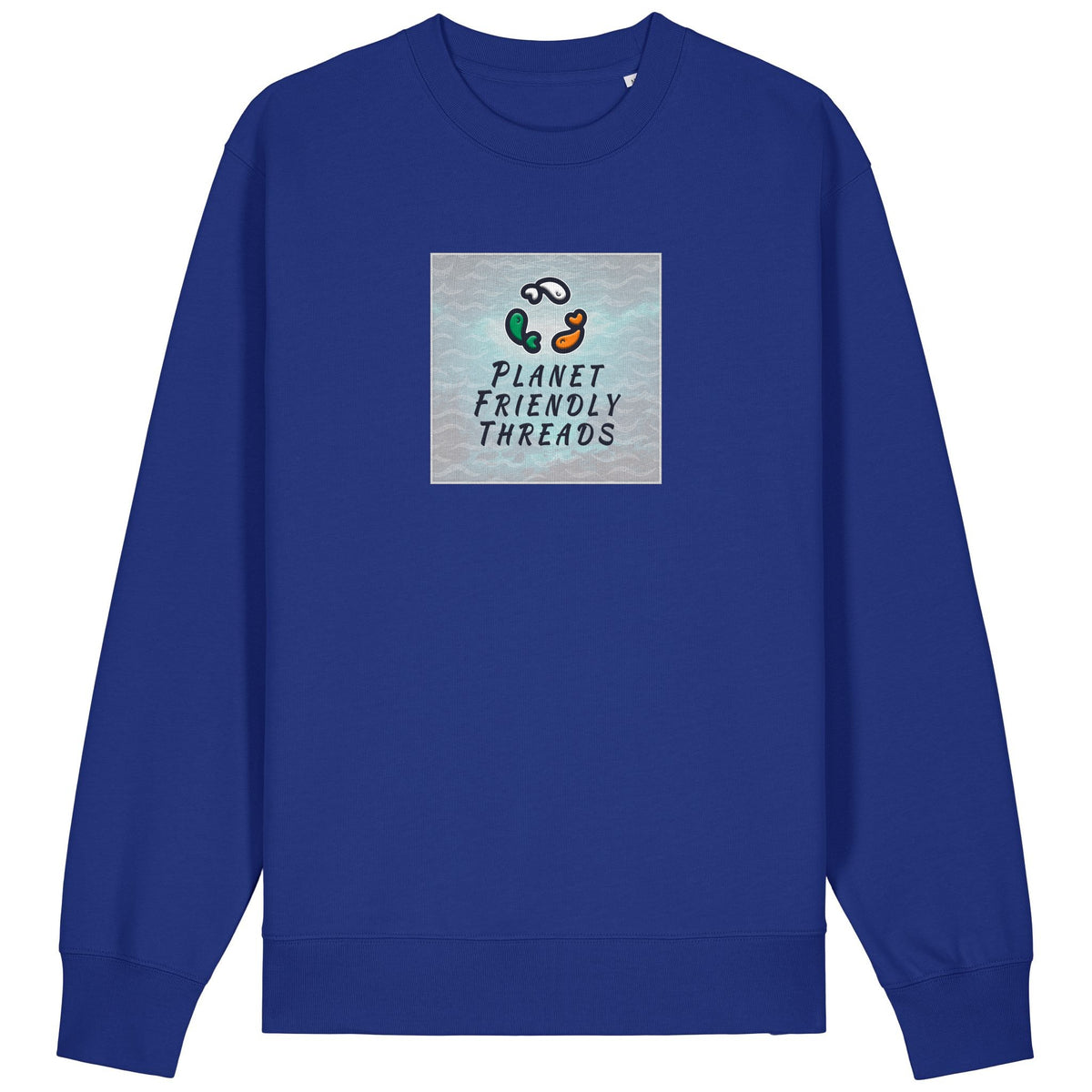 PFT Logo - SSSQUARE - Light Ocean | Jumper | Adult | Crewneck | 350gsm Medium Fit | Worker Blue