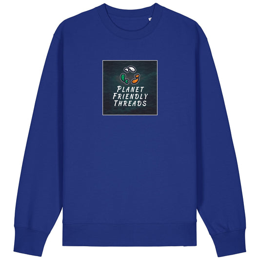 PFT Logo - dark | Jumper | Adult | Crewneck | 350gsm Medium Fit | Worker Blue