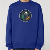 PFT Fish - Circle - Dark | Jumper | Adult | Crewneck | 350gsm Medium Fit | Worker Blue