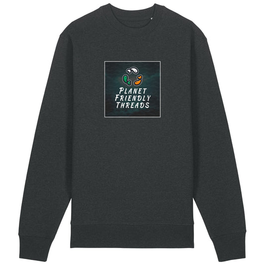 PFT Logo - dark | Jumper | Adult | Crewneck | 350gsm Medium Fit | Dark Heather Grey