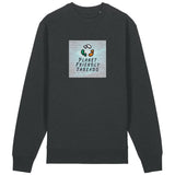 PFT Logo - SSSQUARE - Light Ocean | Jumper | Adult | Crewneck | 350gsm Medium Fit | Dark Heather Grey