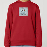 PFT Logo - SSSQUARE - Light Ocean | Jumper | Adult | Crewneck | 350gsm Medium Fit | Red