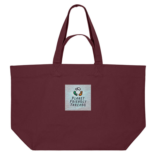 Planet Friendly Logo - Square - Ocean Light | Other | Adult | Shopping Bag | 400gsm | Burgundy