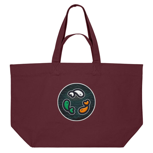 PFT Fish - Circle - Dark | Other | Adult | Shopping Bag | 400gsm | Burgundy