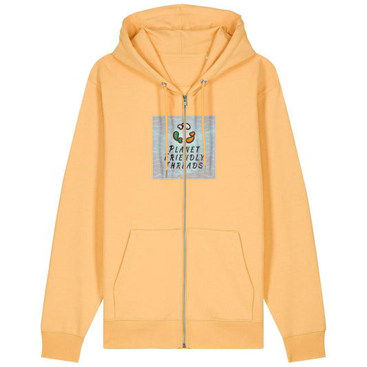 Planet Friendly Logo - Square - Ocean Light | Hoodie | Adult | Zip | 350gsm Medium Fit | Nispero