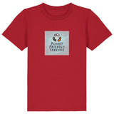 PFT Logo - SSSQUARE - Light Ocean | T-Shirt | Kids | Crewneck Short Sleeve | 155gsm Medium Fit | Red