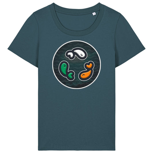 PFT Fish - Circle - Dark | T-Shirt | Adult | Ladies Short Sleeve | 155gsm Fitted | Stargazer