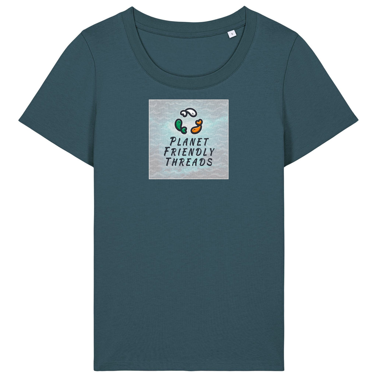 PFT Logo - SSSQUARE - Light Ocean | T-Shirt | Adult | Ladies Short Sleeve | 155gsm Fitted | Stargazer