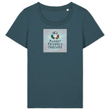 PFT Logo - SSSQUARE - Light Ocean | T-Shirt | Adult | Ladies Short Sleeve | 155gsm Fitted | Stargazer