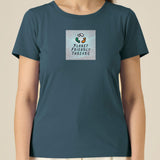 PFT Logo - SSSQUARE - Light Ocean | T-Shirt | Adult | Ladies Short Sleeve | 155gsm Fitted | Stargazer