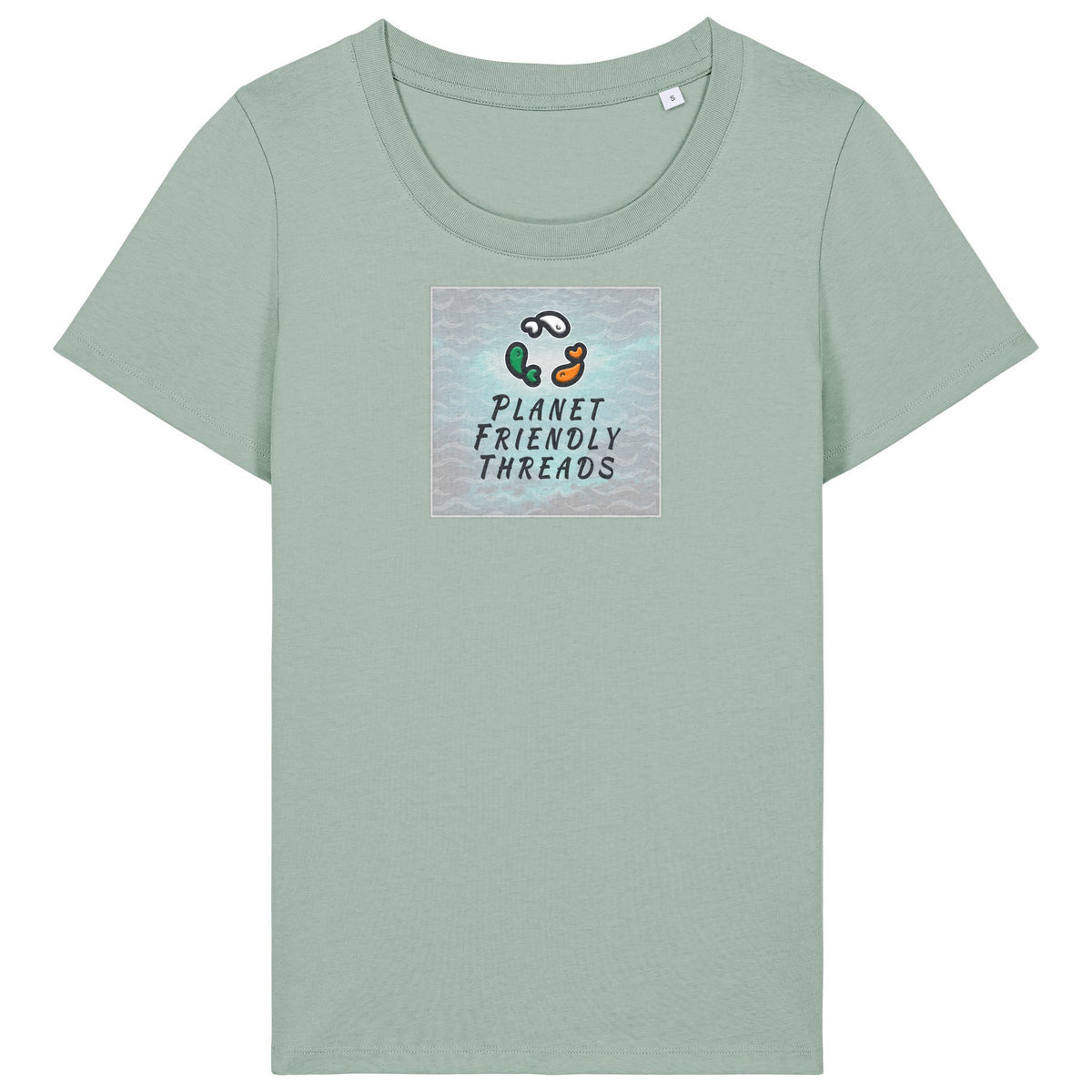 PFT Logo - SSSQUARE - Light Ocean | T-Shirt | Adult | Ladies Short Sleeve | 155gsm Fitted | Aloe