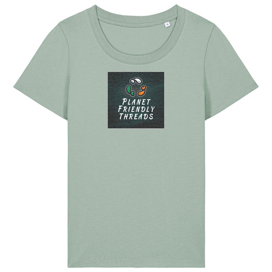 PFT Logo - dark | T-Shirt | Adult | Ladies Short Sleeve | 155gsm Fitted | Aloe
