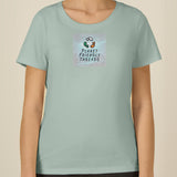 PFT Logo - SSSQUARE - Light Ocean | T-Shirt | Adult | Ladies Short Sleeve | 155gsm Fitted | Aloe