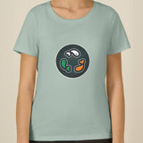 PFT Fish - Circle - Dark | T-Shirt | Adult | Ladies Short Sleeve | 155gsm Fitted | Aloe