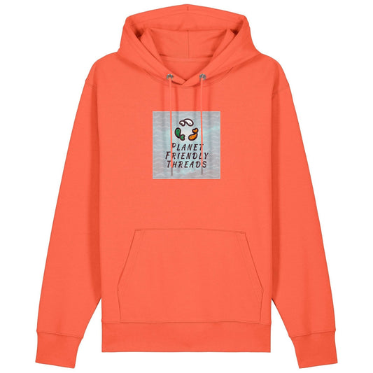 Planet Friendly Logo - Square - Ocean Light | Hoodie | Adult | Cosy | 350gsm Medium Fit | Fiesta