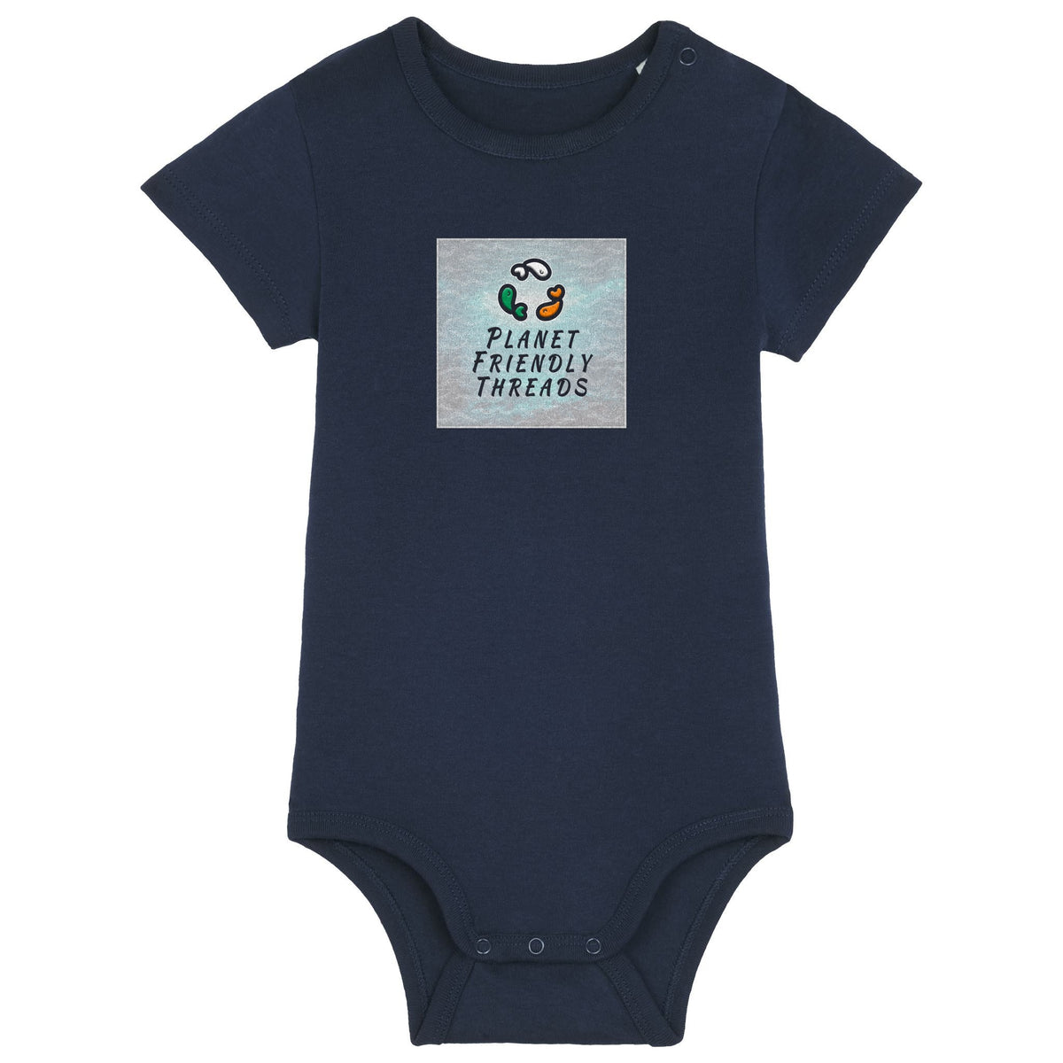 PFT Logo - SSSQUARE - Light Ocean | Other | Baby | Onesie | 210gsm Fitted | French Navy