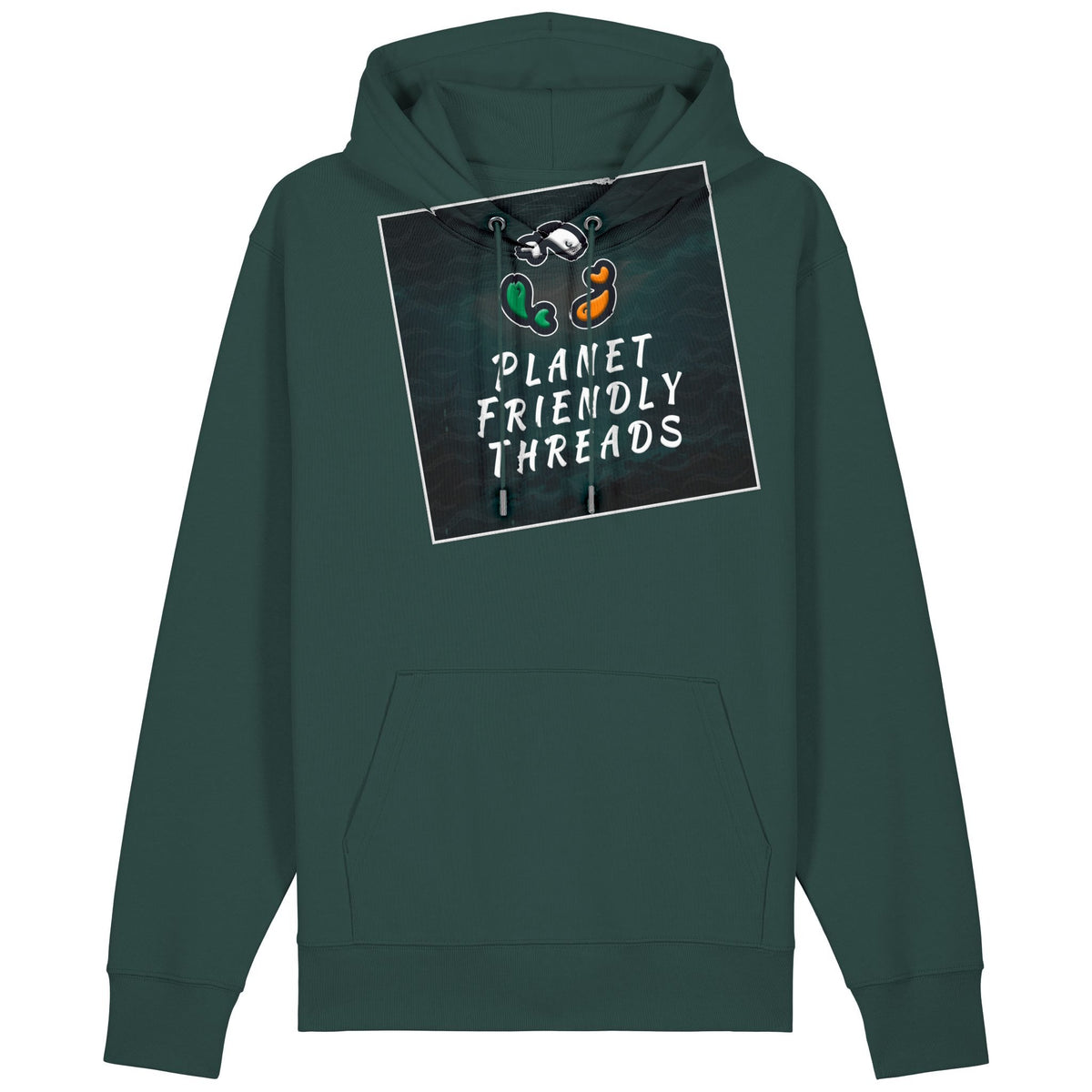PFT Logo - dark | Hoodie | Adult | Cosy | 350gsm Medium Fit | Glazed Green