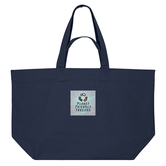 Planet Friendly Logo - Square - Ocean Light | Other | Adult | Shopping Bag | 400gsm | French Navy