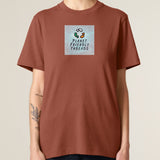 PFT Logo - SSSQUARE - Light Ocean | T-Shirt | Adult | Crewneck Short Sleeve | 215gsm Relaxed Fit | Heritage Brown