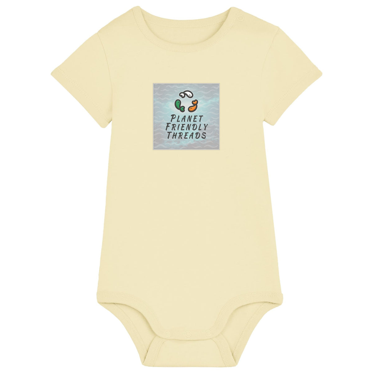 PFT Logo - SSSQUARE - Light Ocean | Other | Baby | Onesie | 210gsm Fitted | Butter