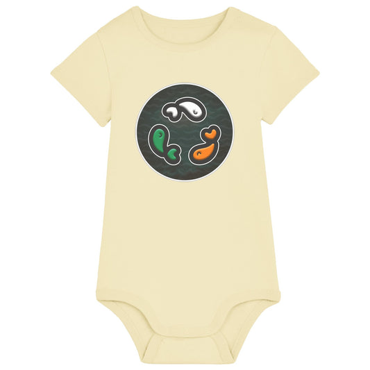 PFT Fish - Circle - Dark | Other | Baby | Onesie | 210gsm Fitted | Butter