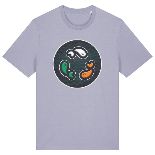 PFT Fish - Circle - Dark | T-Shirt | Adult | Crewneck Short Sleeve | 180gsm Medium Fit | Lavender