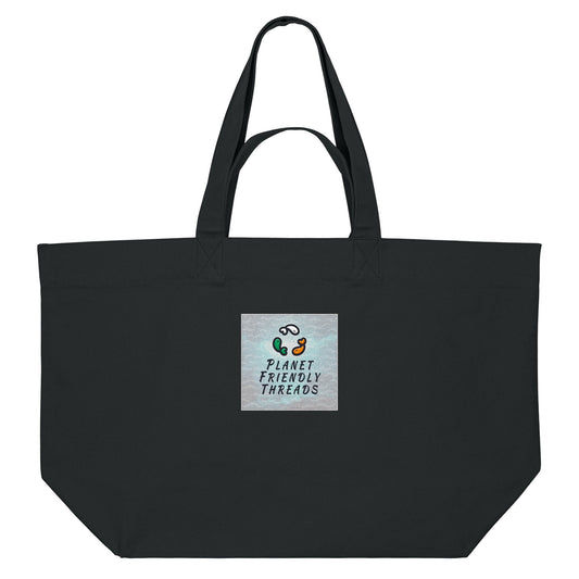 Planet Friendly Logo - Square - Ocean Light | Other | Adult | Shopping Bag | 400gsm | Black