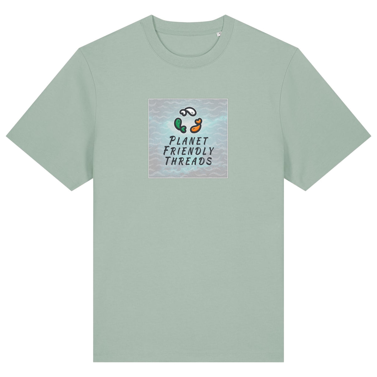 PFT Logo - SSSQUARE - Light Ocean | T-Shirt | Adult | Crewneck Short Sleeve | 215gsm Relaxed Fit | Aloe