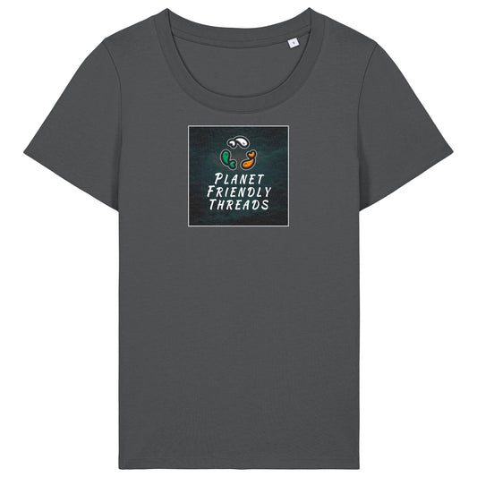 PFT Logo - dark | T-Shirt | Adult | Ladies Short Sleeve | 155gsm Fitted | Anthracite