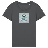 PFT Logo - SSSQUARE - Light Ocean | T-Shirt | Adult | Ladies Short Sleeve | 155gsm Fitted | Anthracite